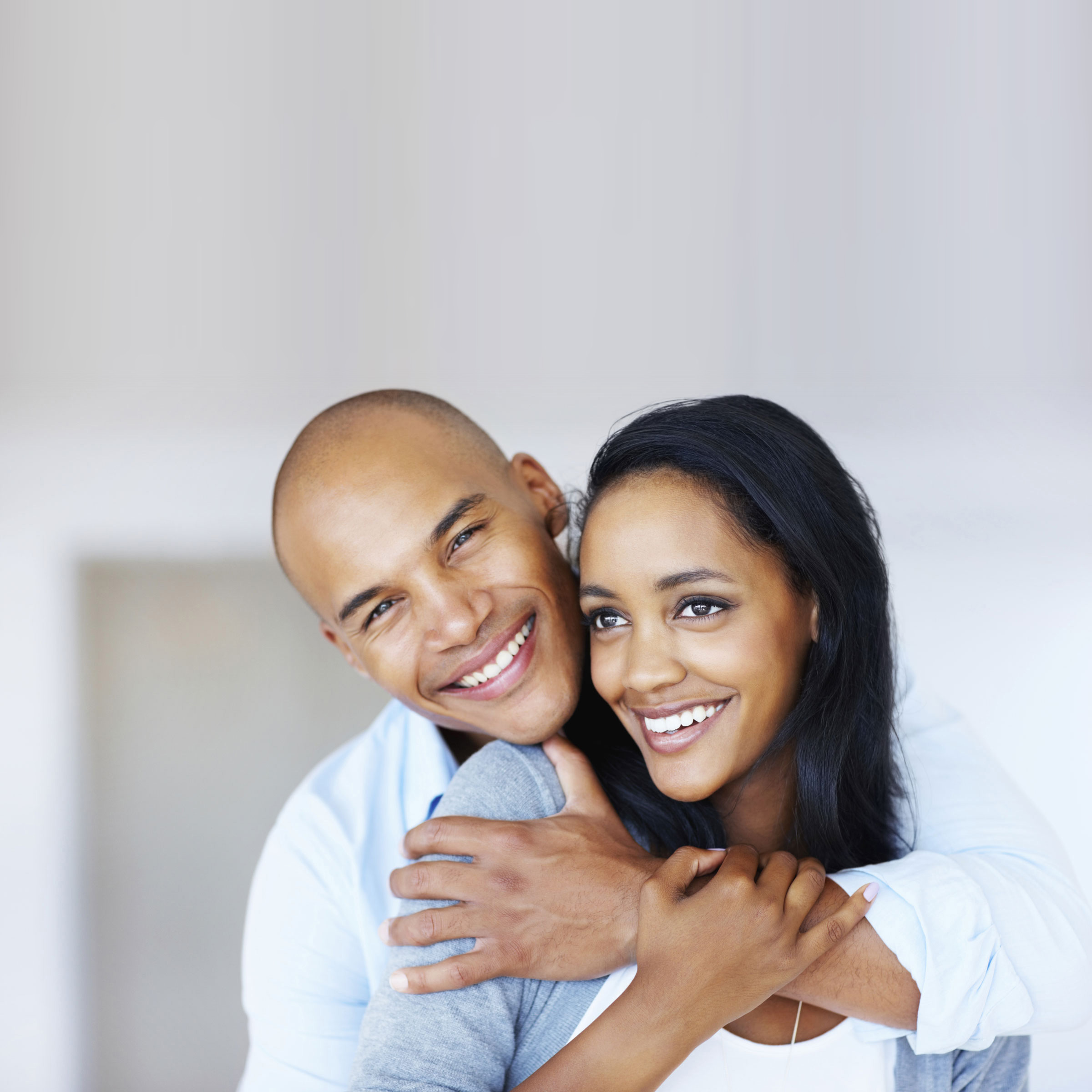 Black Couple Smiling