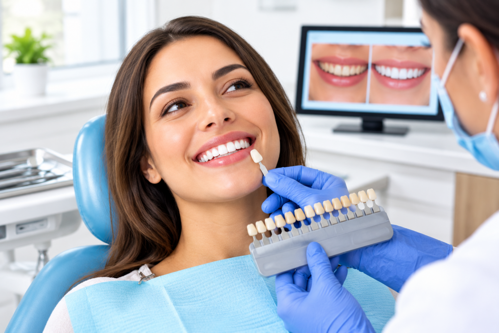 Cosmetic Dentistry Guide: Veneers, Teeth Whitening, Bonding, and Smile Makeovers 5 Cosmetic dentistry consultation